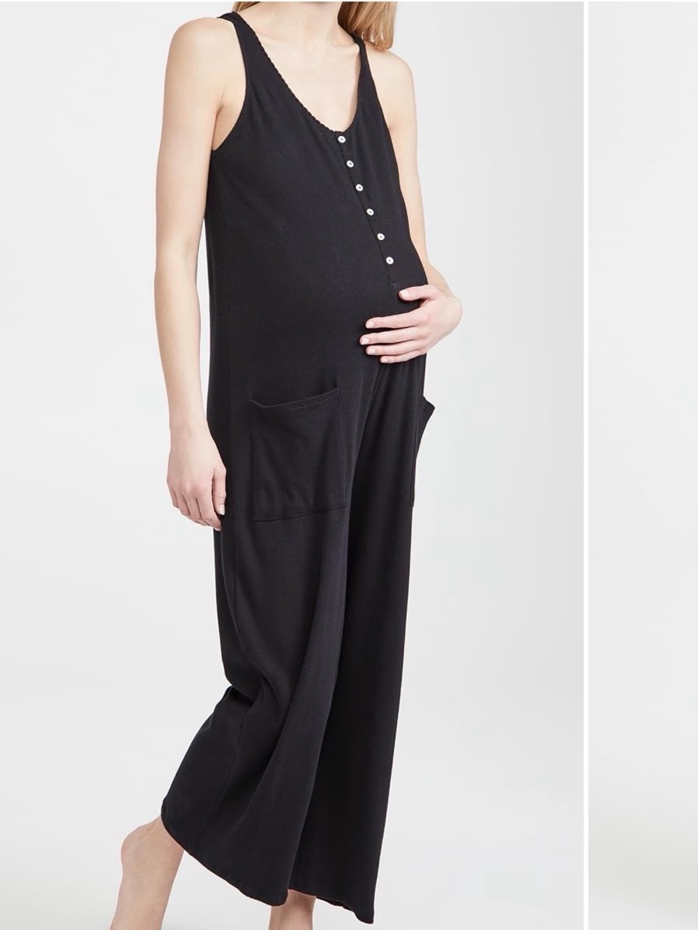 Hatch Black Sleeveless Wide-Leg Jumpsuit